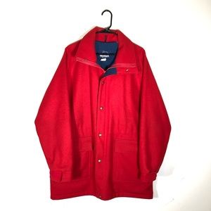 Vintage Woolrich Red Wool Coat / Jacket